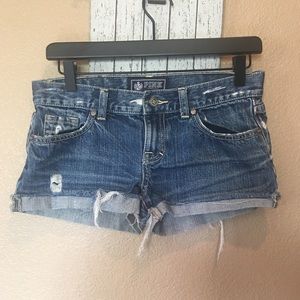Pink Victoria’s Secret Distressed Denim Shorts